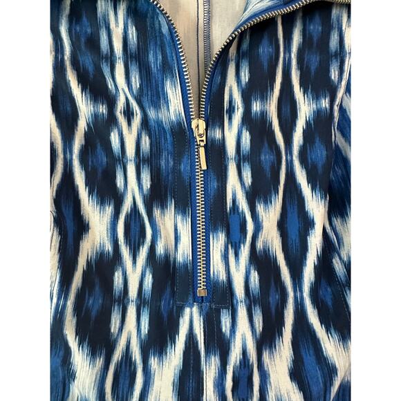 Zenergy Chico's UPF Neem Zip Bungee Dress 1 M Blue Ikat - Picture 5 of 10